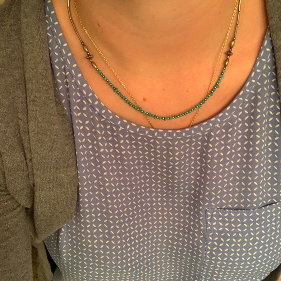 Turquoise and silver necklace - Picture 5 of 7